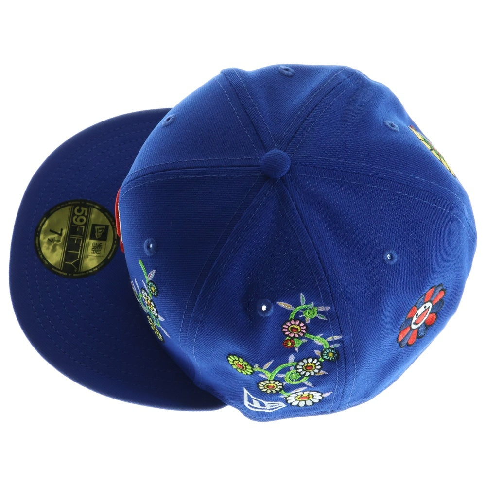 NEW ERA(ニューエラ) TK/KK フラワー刺繍 シカゴカブス ベースボールキャップ ブルー