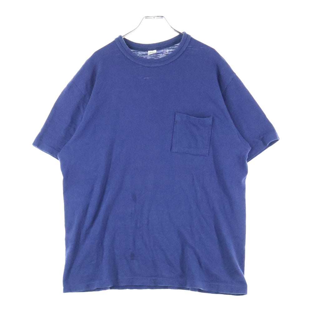 WAREHOUSE(ウェアハウス) ポケット付き コットン クルーネック 半袖Tシャツ ネイビー