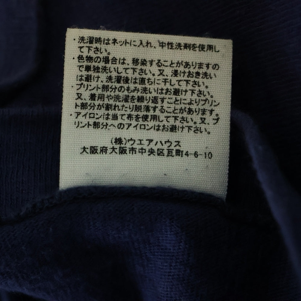 WAREHOUSE(ウェアハウス) ポケット付き コットン クルーネック 半袖Tシャツ ネイビー