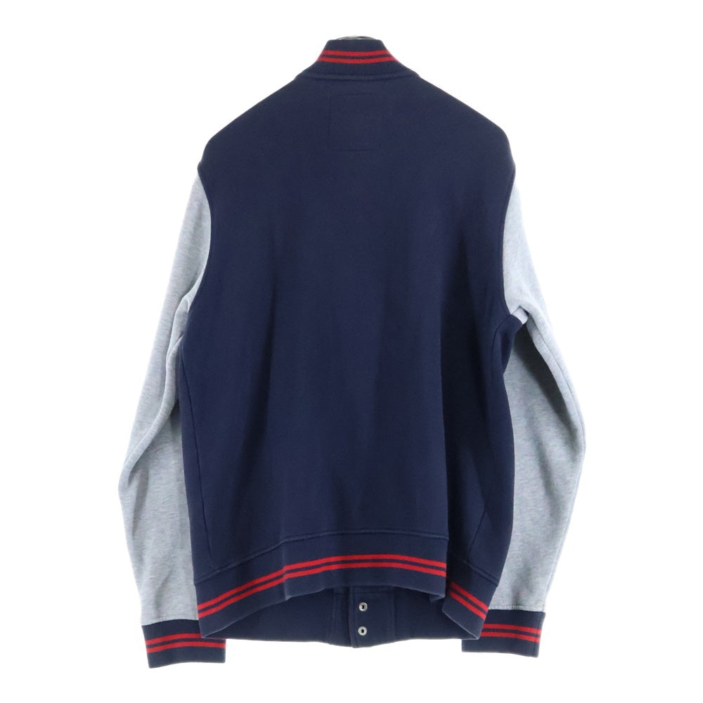 STUSSY(ステューシー) カレッジデザイン スウェット スタジャン ジャケット ネイビー/グレー
