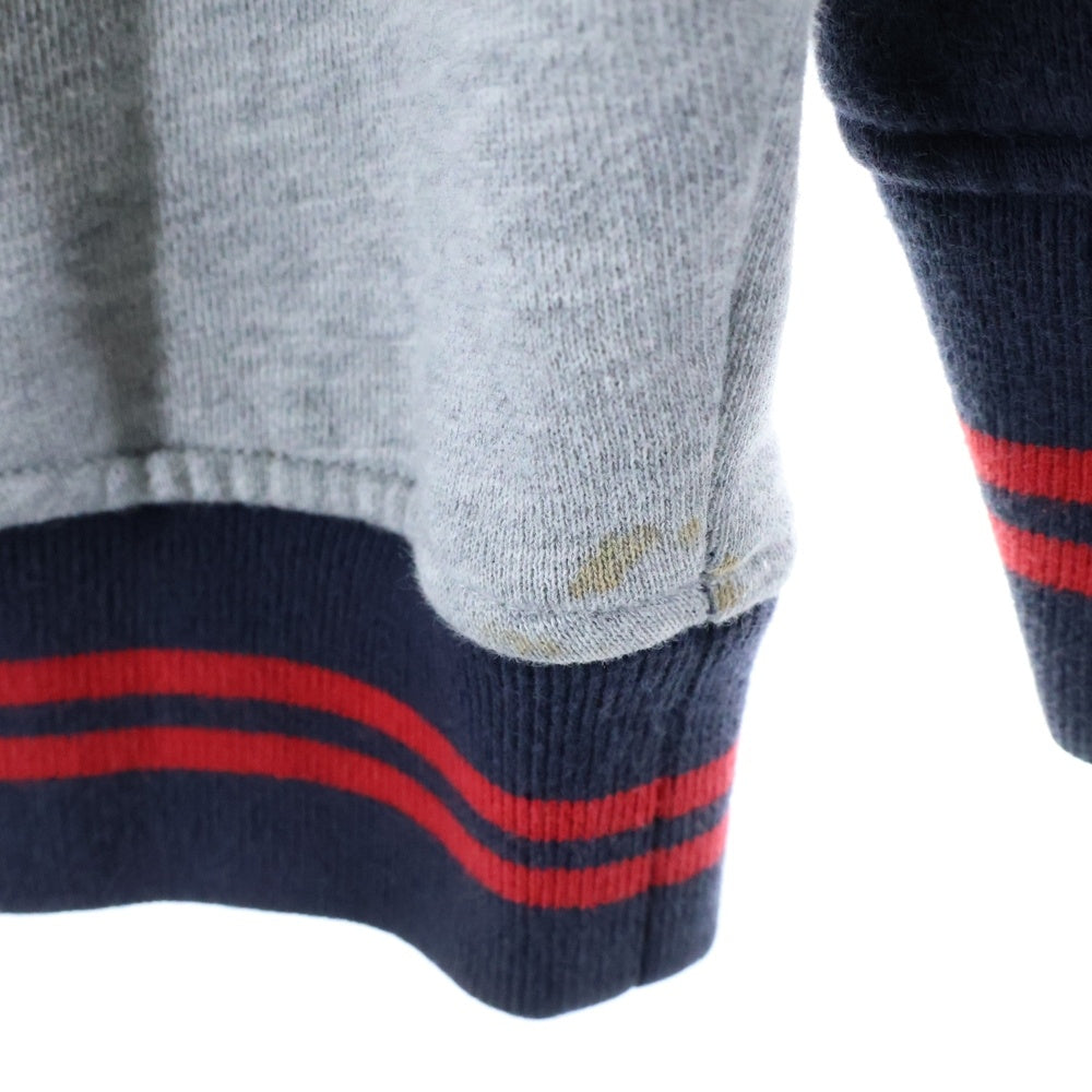 STUSSY(ステューシー) カレッジデザイン スウェット スタジャン ジャケット ネイビー/グレー