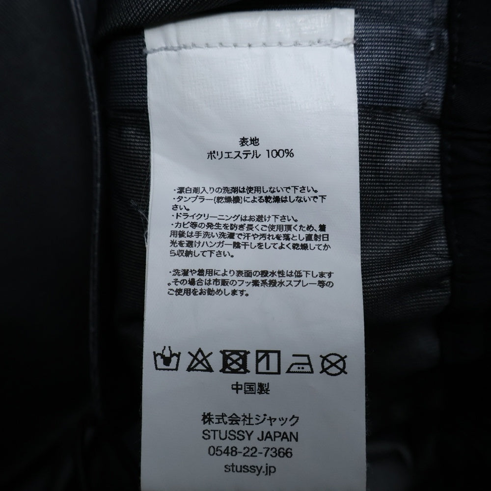 STUSSY(ステューシー) GORE-TEX ロゴプリント トラックパンツ ブラック