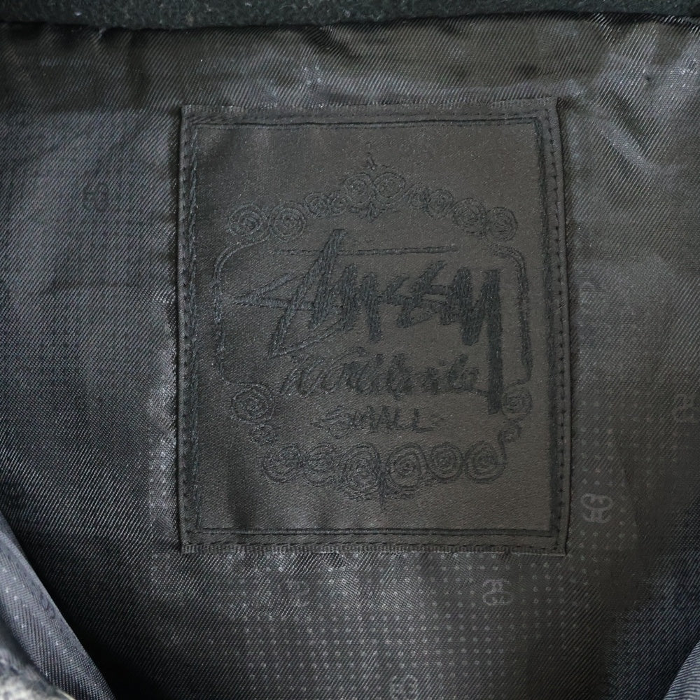 STUSSY(ステューシー) ウール フード付き ダウンベスト グレー