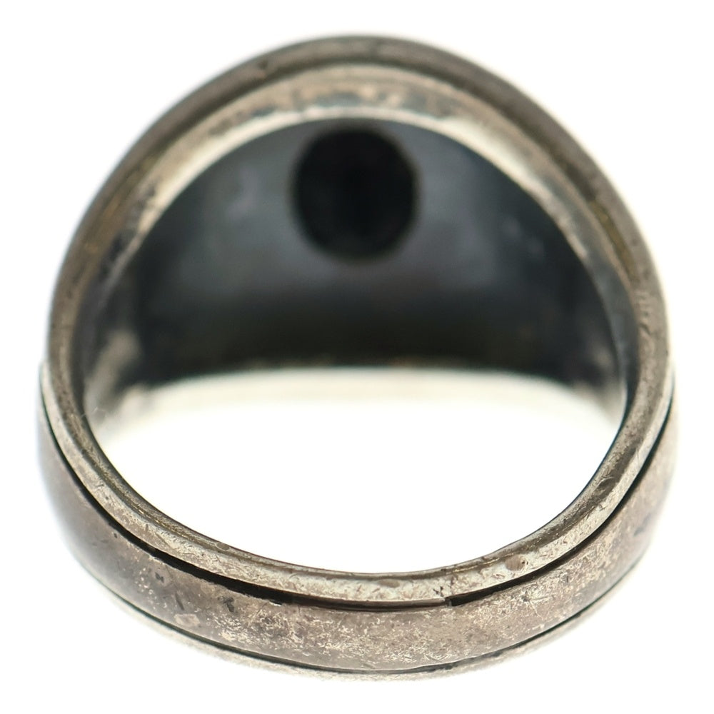 NO BRAND(ノーブランド) ストーン入り カレッジリング 指輪 シルバー