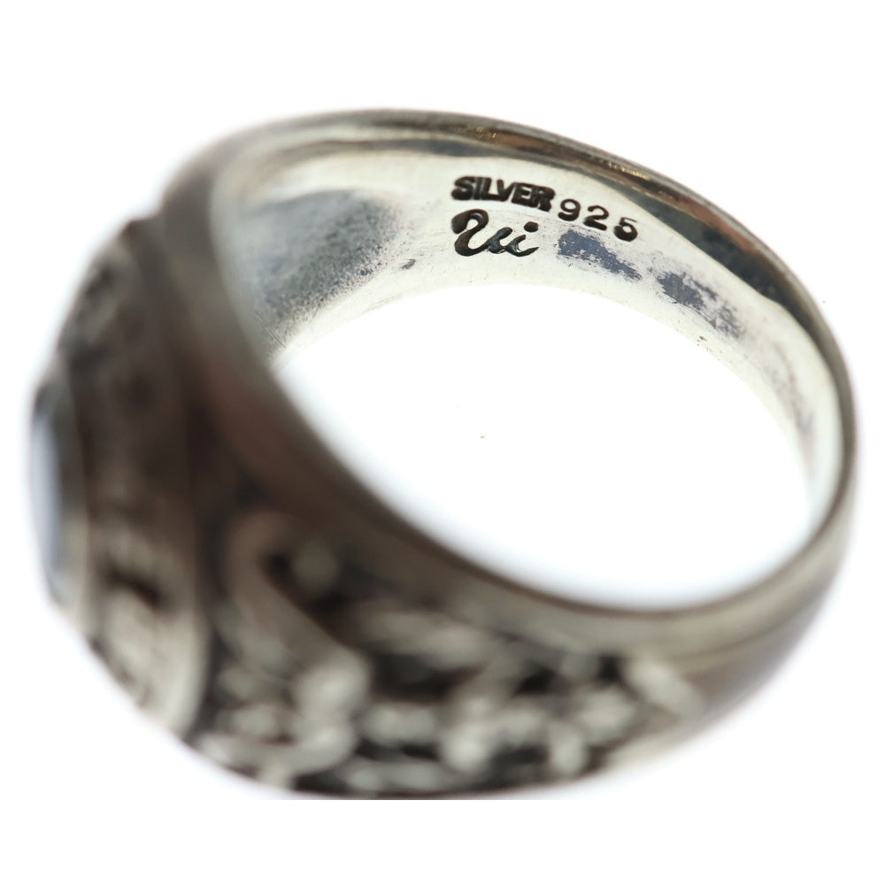 NO BRAND(ノーブランド) ストーン入り カレッジリング 指輪 シルバー