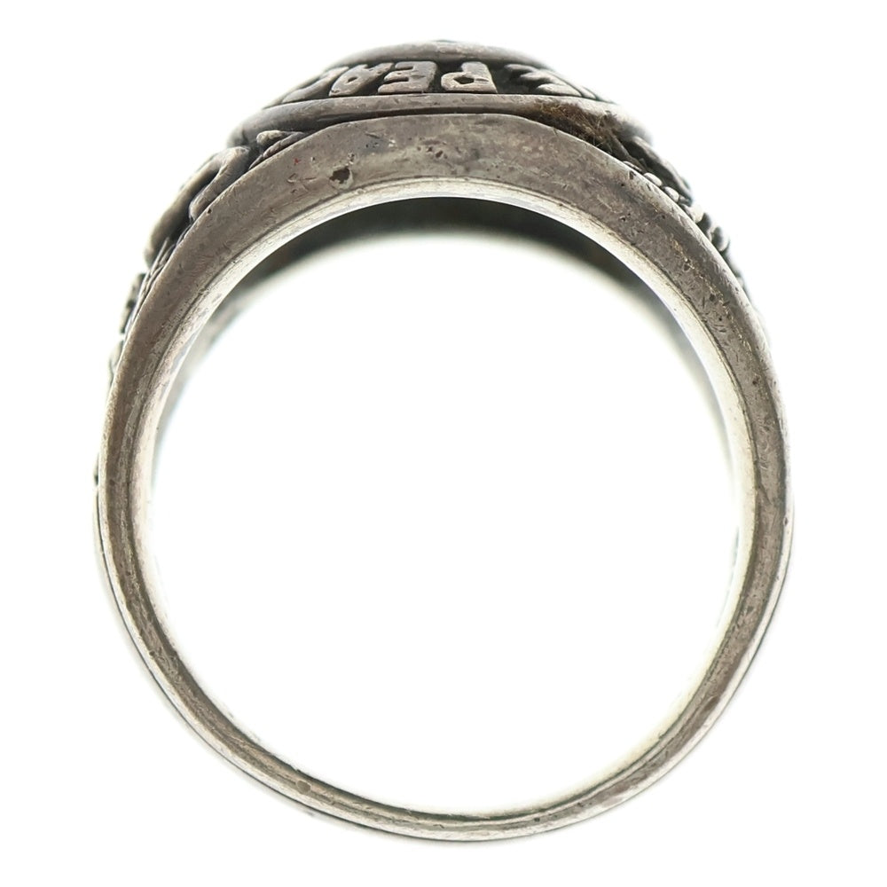 NO BRAND(ノーブランド) ストーン入り カレッジリング 指輪 シルバー