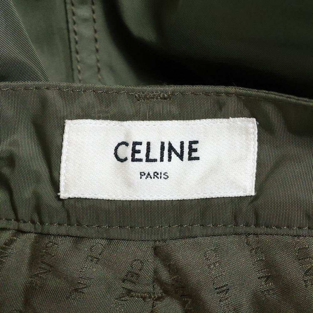 CELINE(セリーヌ) サイドジップ ナイロン カーゴパンツ カーキ