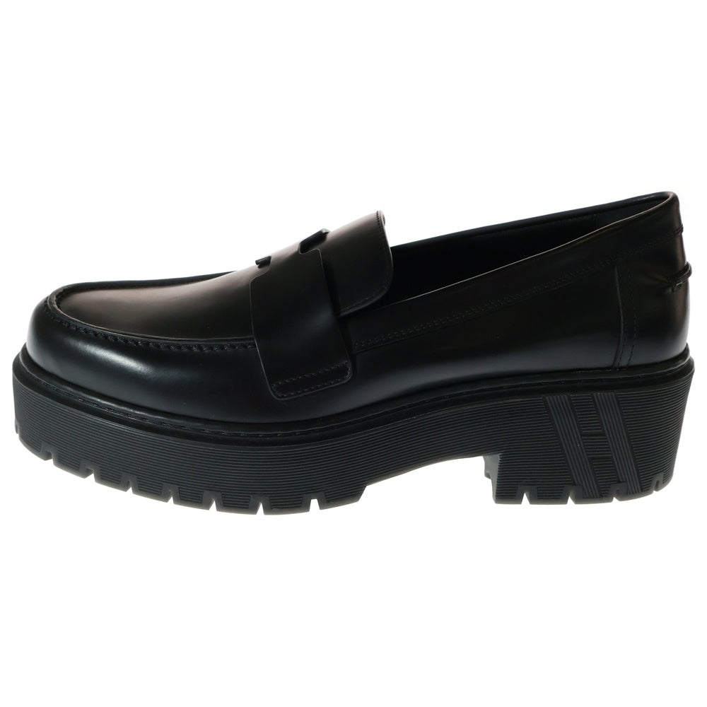 HERMES(エルメス) デューク ローファー レザー 厚底 ブラック