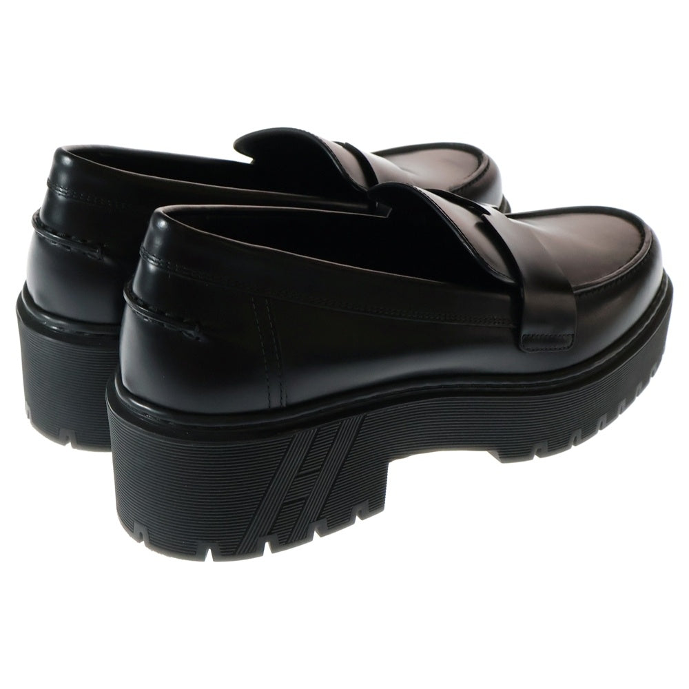 HERMES(エルメス) デューク ローファー レザー 厚底 ブラック