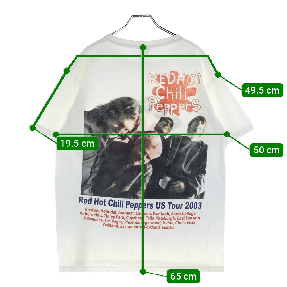 VINTAGE(ヴィンテージ) 90s RED HOT CHILI PEPPERS レッドホットチリペッパーズ バンドT 両面プリント 半袖Tシャツ カットソー ホワイト