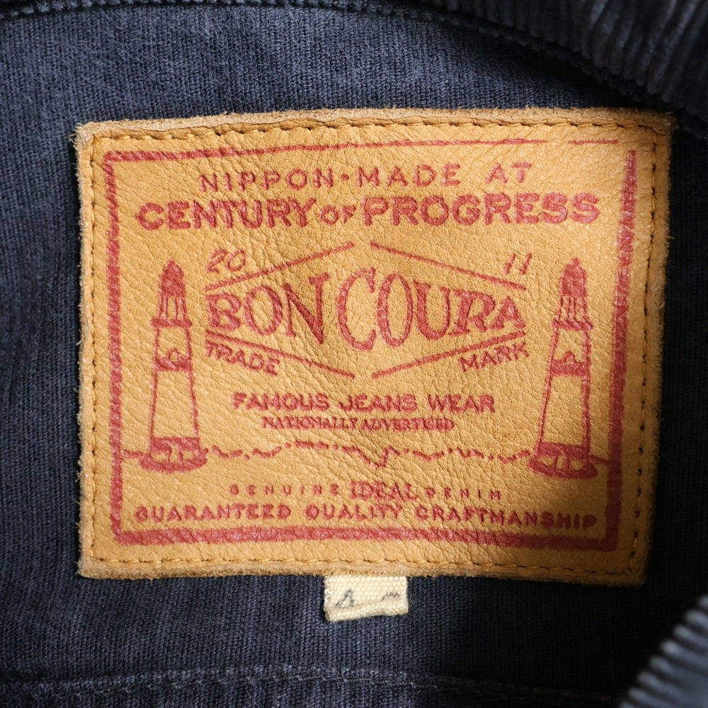 BONCOURA(ボンクラ) CORDUROY 3rd Jacket コーデュロイ トラッカージャケット グレー
