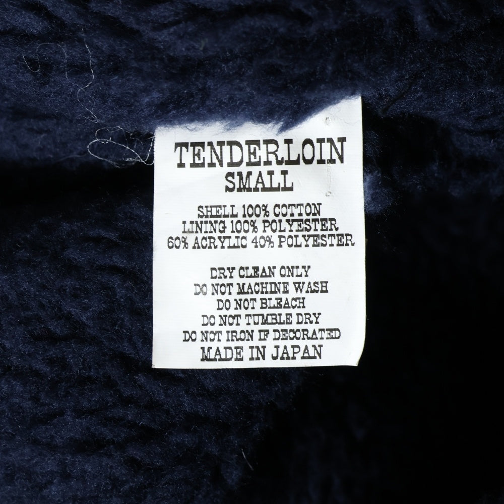 TENDERLOIN(テンダーロイン) コーデュロイ スナップボタン ボアジャケット ネイビー