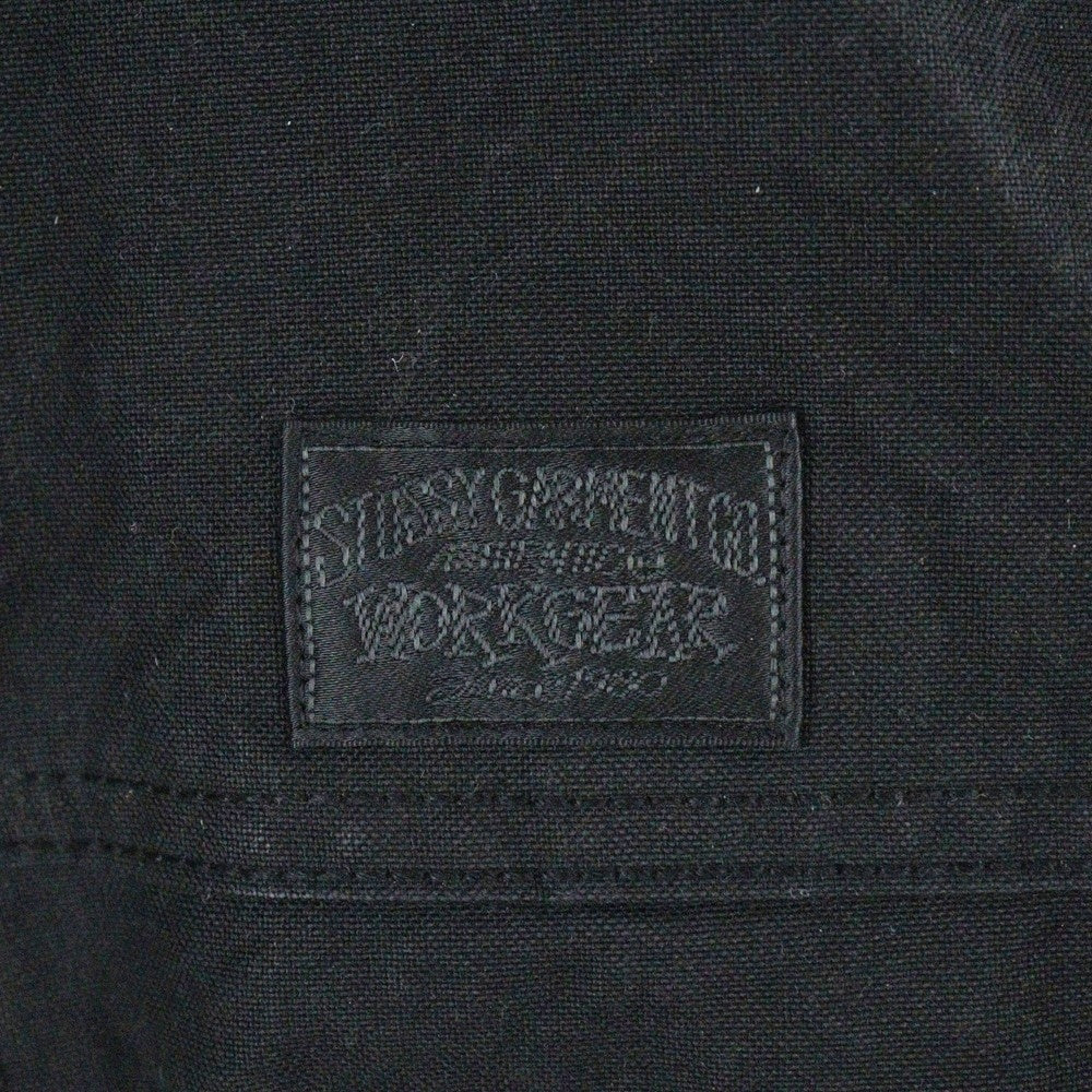 STUSSY(ステューシー) 25AW WAXED COTTON WORK JACKET ワックスド コットン フード ワークジャケット ブラック