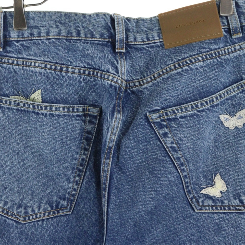 OUR LEGACY(アワーレガシー) 25SS VAST CUT バタフライ 刺繍 デニムパンツ インディゴ