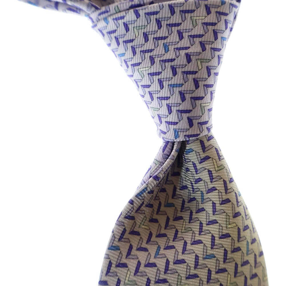 LOUIS VUITTON(ルイヴィトン) 総柄 ネクタイ シルク パープル