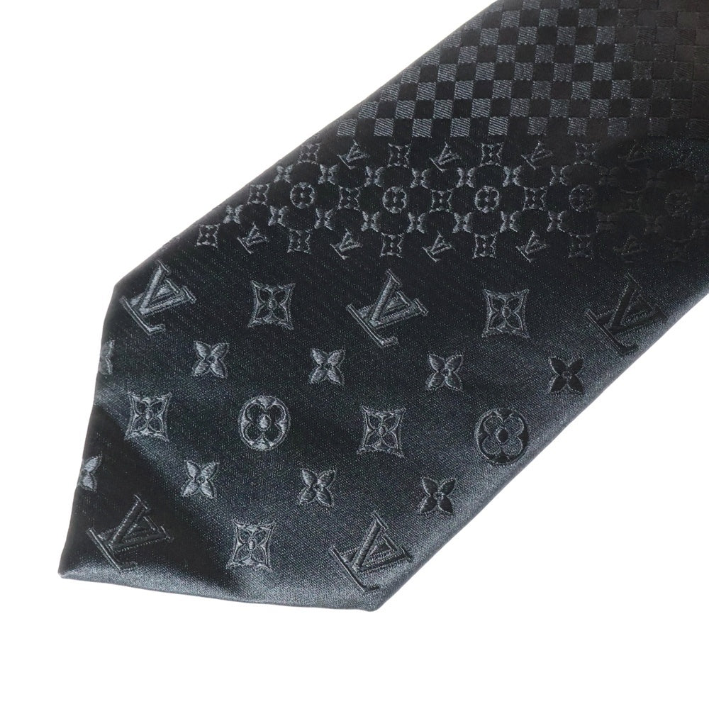 LOUIS VUITTON(ルイヴィトン) モノグラム シルク ネクタイ ブラック