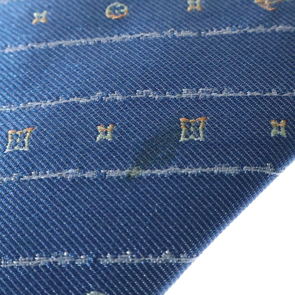LOUIS VUITTON(ルイヴィトン) モノグラム シルク ネクタイ ブルー