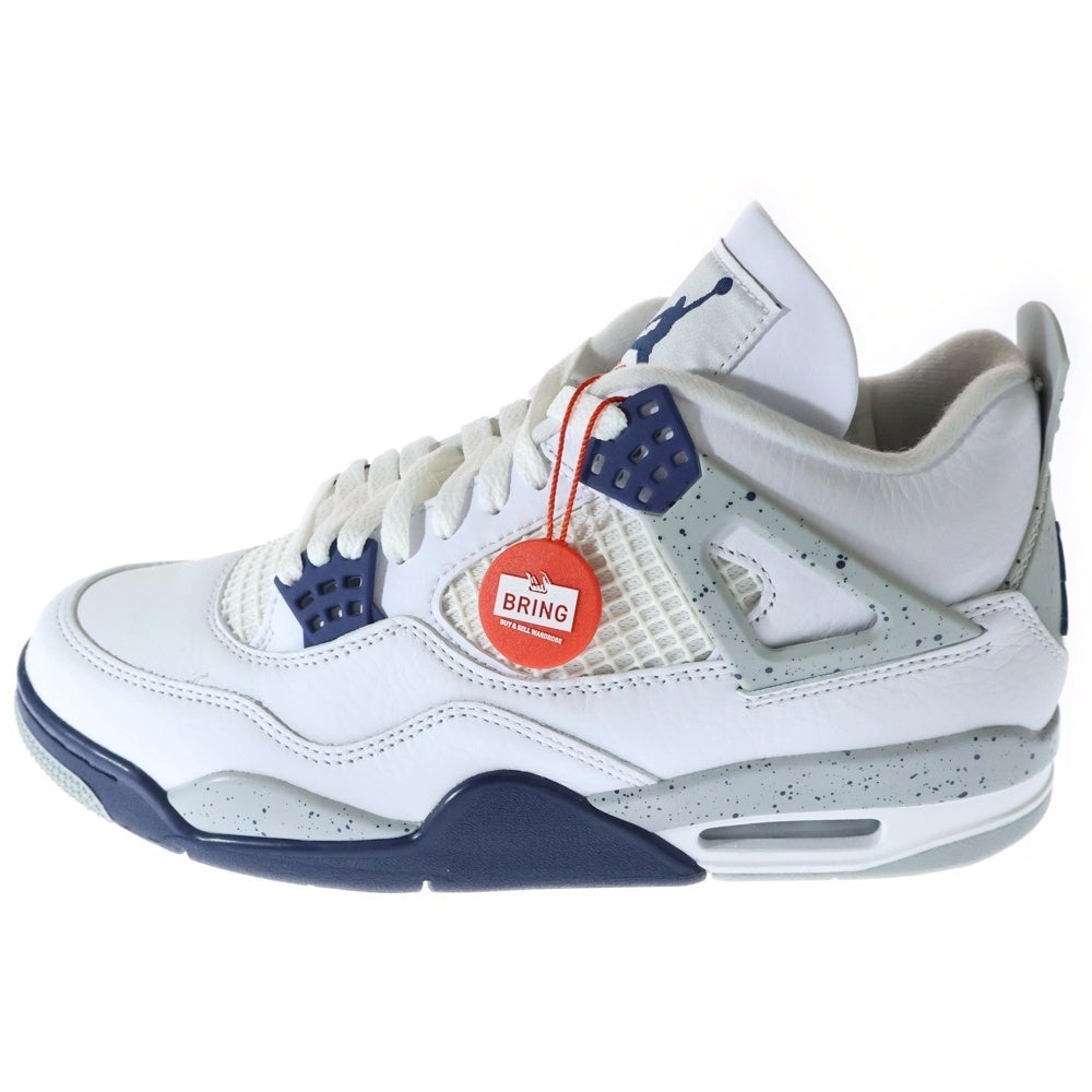 NIKE(ナイキ) AIR JORDAN 4 RETRO エア ジョーダン 4 レトロ ハイカットスニーカー ホワイト/ブルー US8.5/26.5cm DH6927-140
