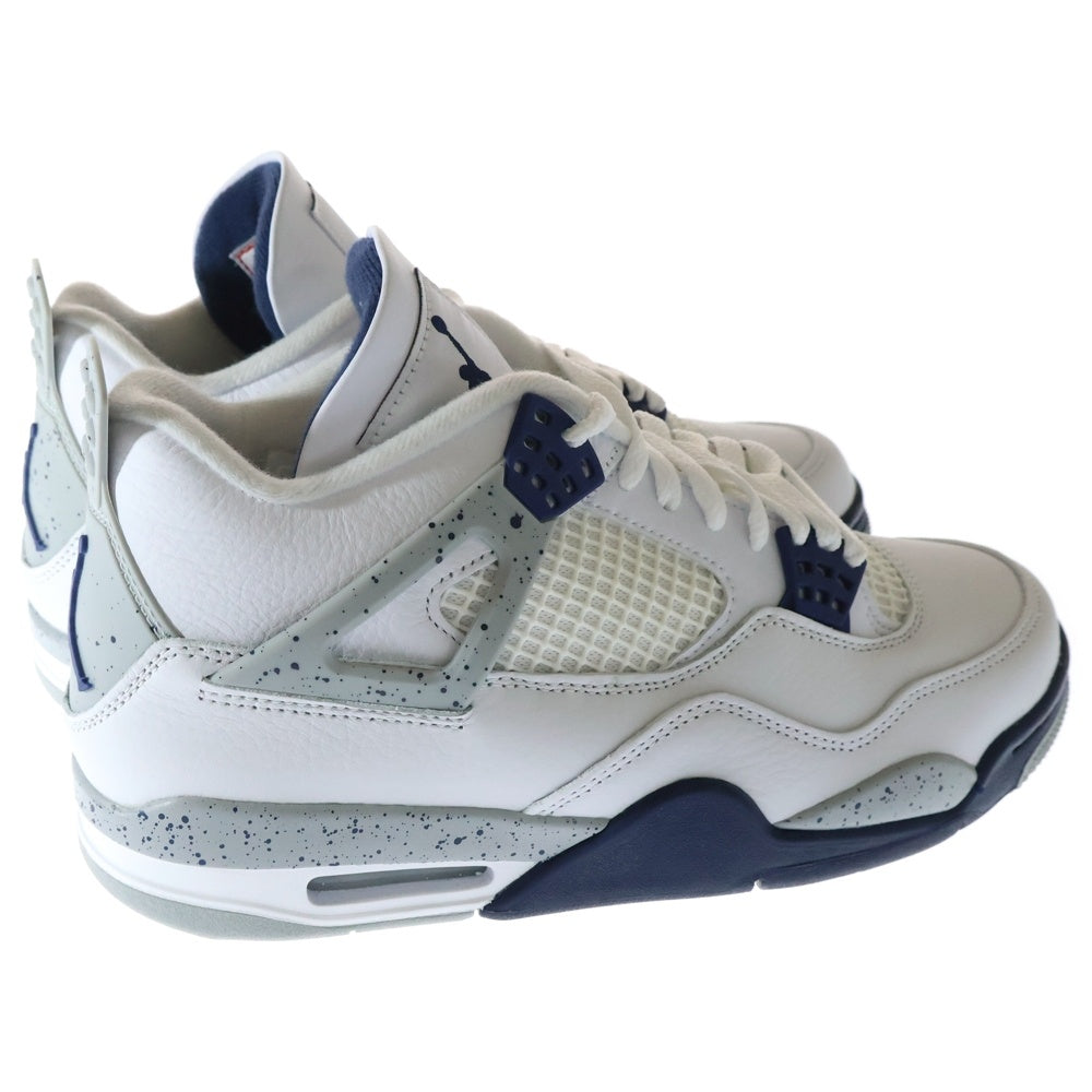 NIKE(ナイキ) AIR JORDAN 4 RETRO エア ジョーダン 4 レトロ ハイカットスニーカー ホワイト/ブルー US8.5/26.5cm DH6927-140