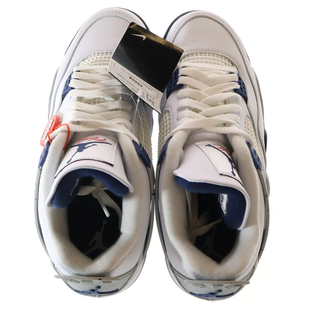 NIKE(ナイキ) AIR JORDAN 4 RETRO エア ジョーダン 4 レトロ ハイカットスニーカー ホワイト/ブルー US8.5/26.5cm DH6927-140