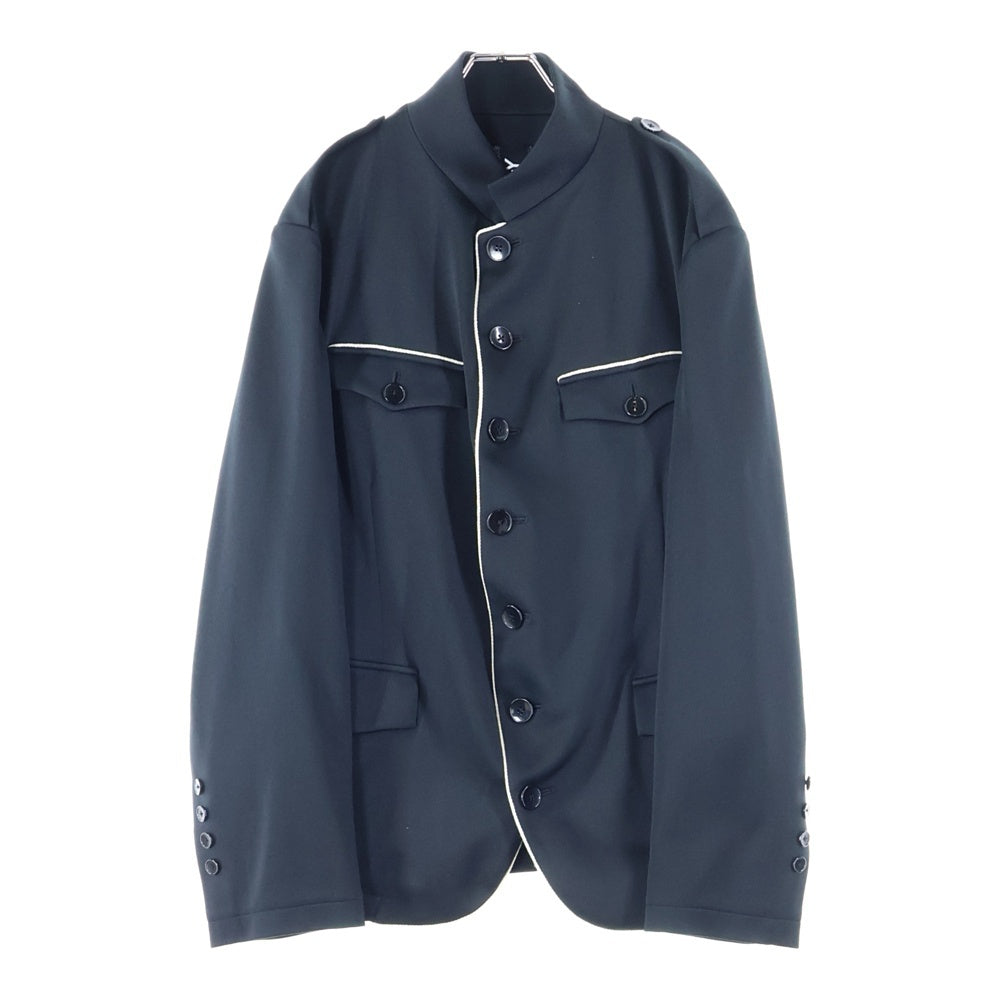 Ground Y(グラウンドワイ) SMOOTH PIPING SHORT JACKET スムースピピング ショートジャケット ブラック GP-J29-900