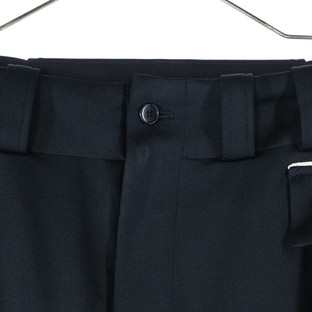 Ground Y(グラウンドワイ) POLYESTER SMOOTH SHORT PANTS ポケットデザイン ハーフパンツ ショートパンツ ブラック GP-P16-900
