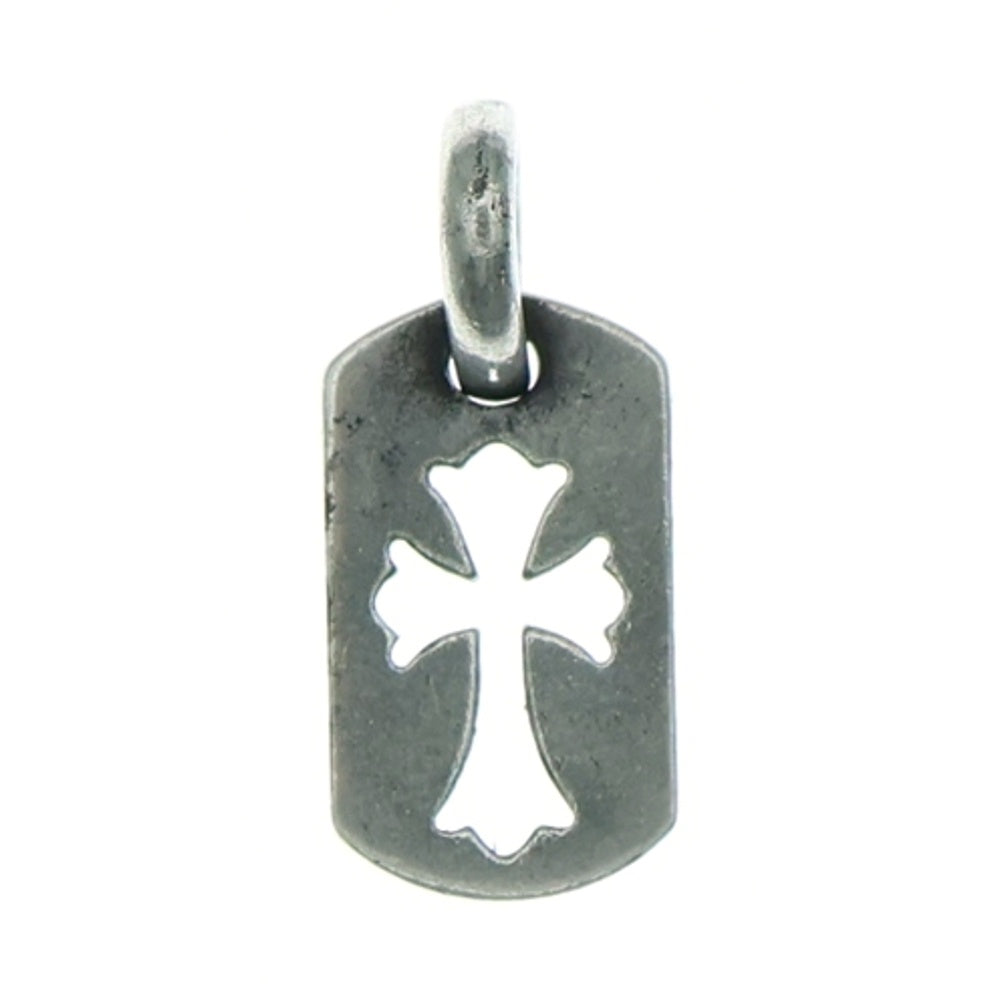 CHROME HEARTS(クロムハーツ) DT TNY CO CRS タイニーカットアウトクロスドッグタグ チャーム ペンダントトップ シルバー BCA252
