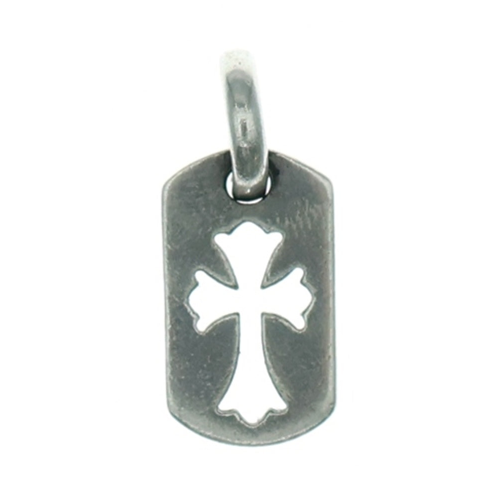 CHROME HEARTS(クロムハーツ) DT TNY CO CRS タイニーカットアウトクロスドッグタグ チャーム ペンダントトップ シルバー BCA252