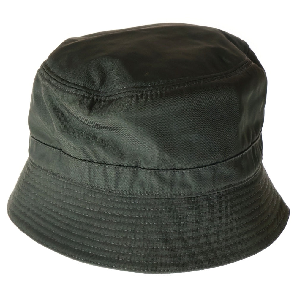 PRADA SPORT(プラダ スポーツ) ロゴパッチ ナイロン バケットハット 帽子 カーキ