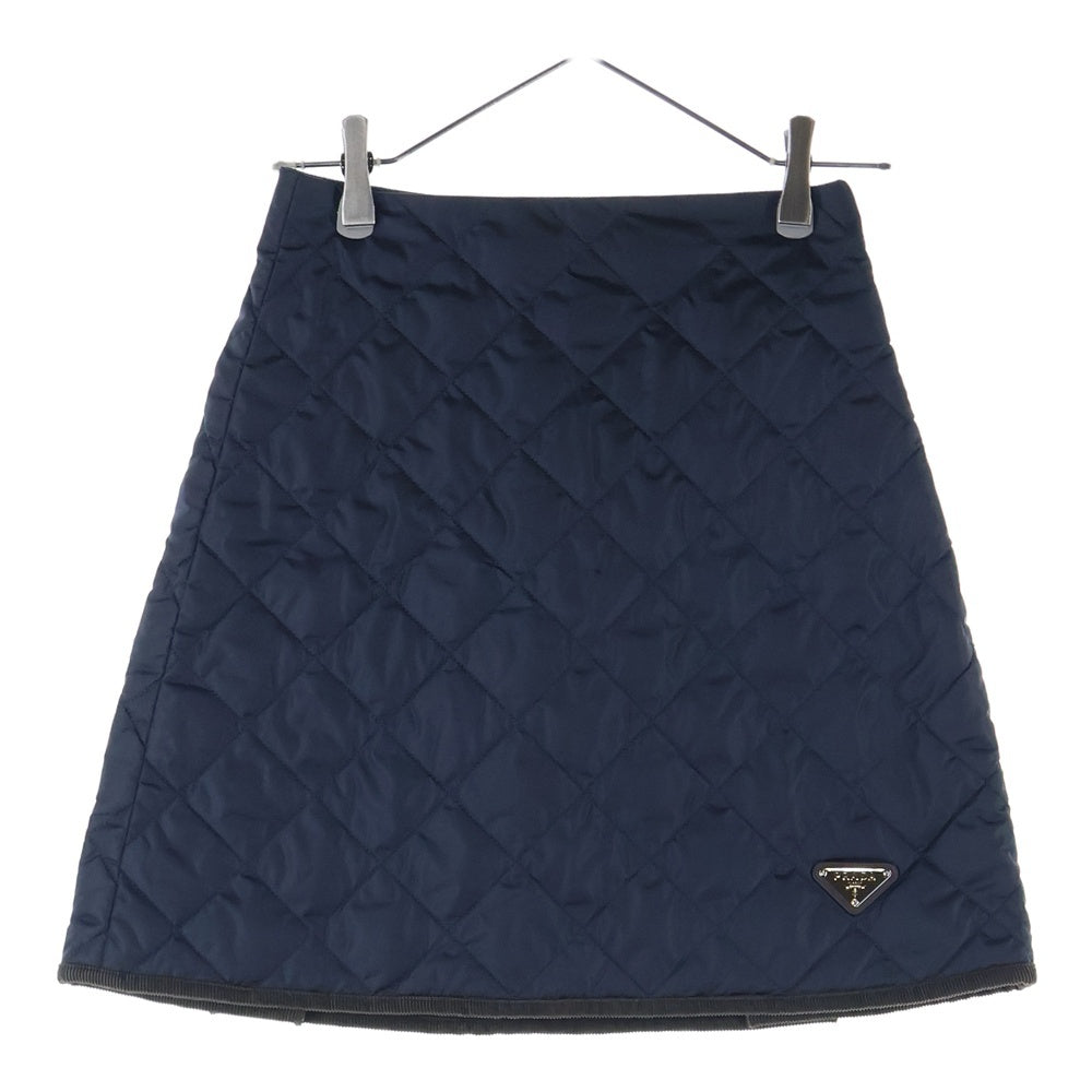 PRADA(プラダ) Re-Nylon Skirt リナイロン トライアングルロゴ キルティング スカート レディース ネイビー 21Y933 S000 1WQ9