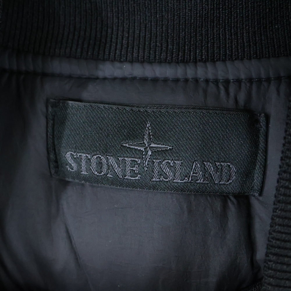 STONE ISLAND(ストーンアイランド) Ghost Down Bomber Jacket ゴーストボンバーダウンジャケット ジップアップ中綿MA-1 ブルゾン 7315439F2 ブラック