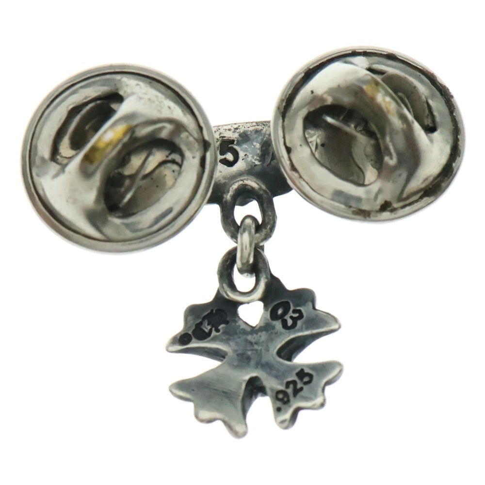 CHROME HEARTS(クロムハーツ) CHクロス スクロールラベル ピンバッチ ブローチ シルバー