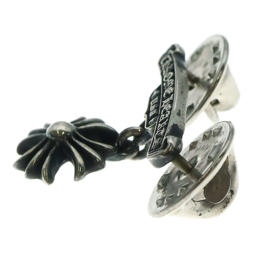 CHROME HEARTS(クロムハーツ) CHクロス スクロールラベル ピンバッチ ブローチ シルバー