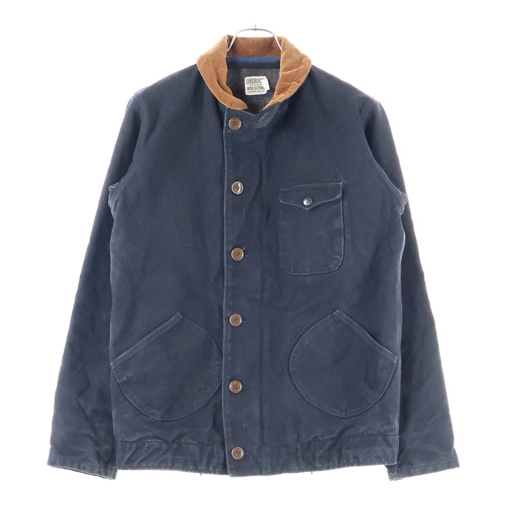 NO BRAND(ノーブランド) ONEPIECE OF ROCK ジップアップ ブランケット デッキジャケット ブラック