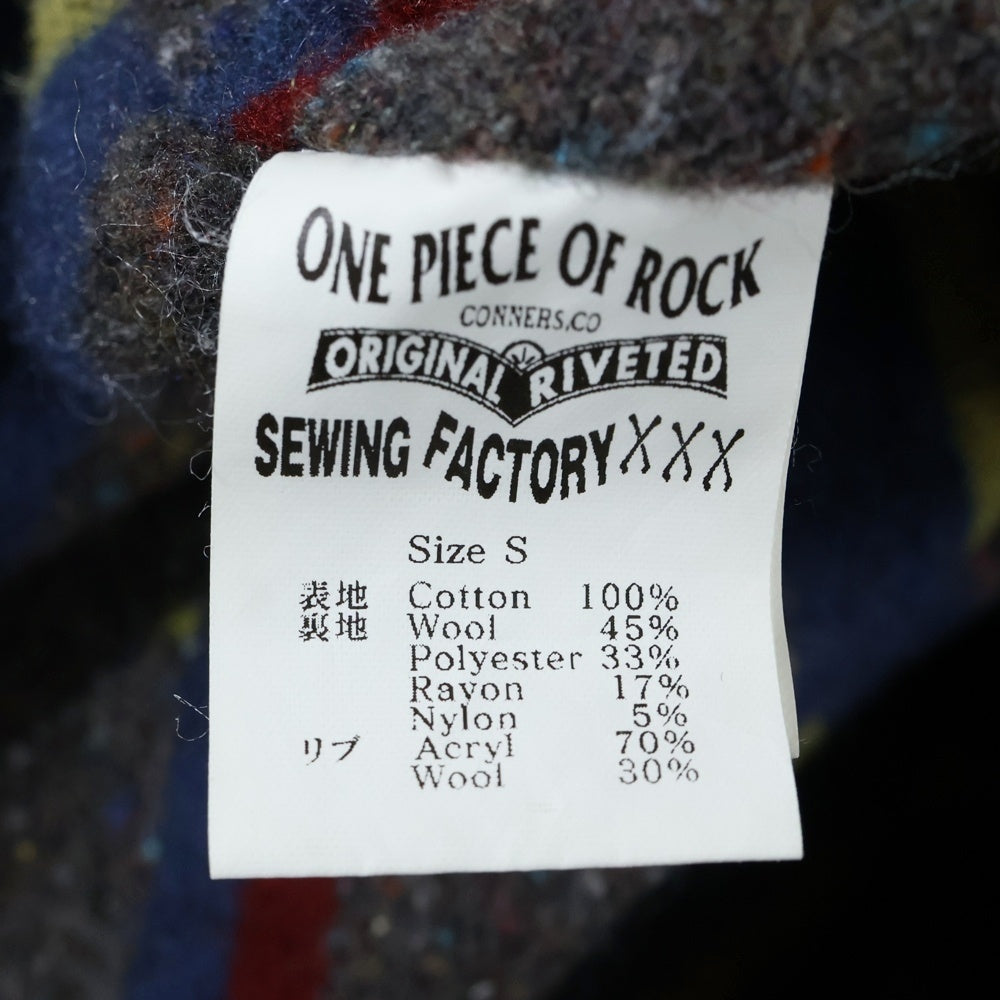 NO BRAND(ノーブランド) ONEPIECE OF ROCK ジップアップ ブランケット デッキジャケット ブラック