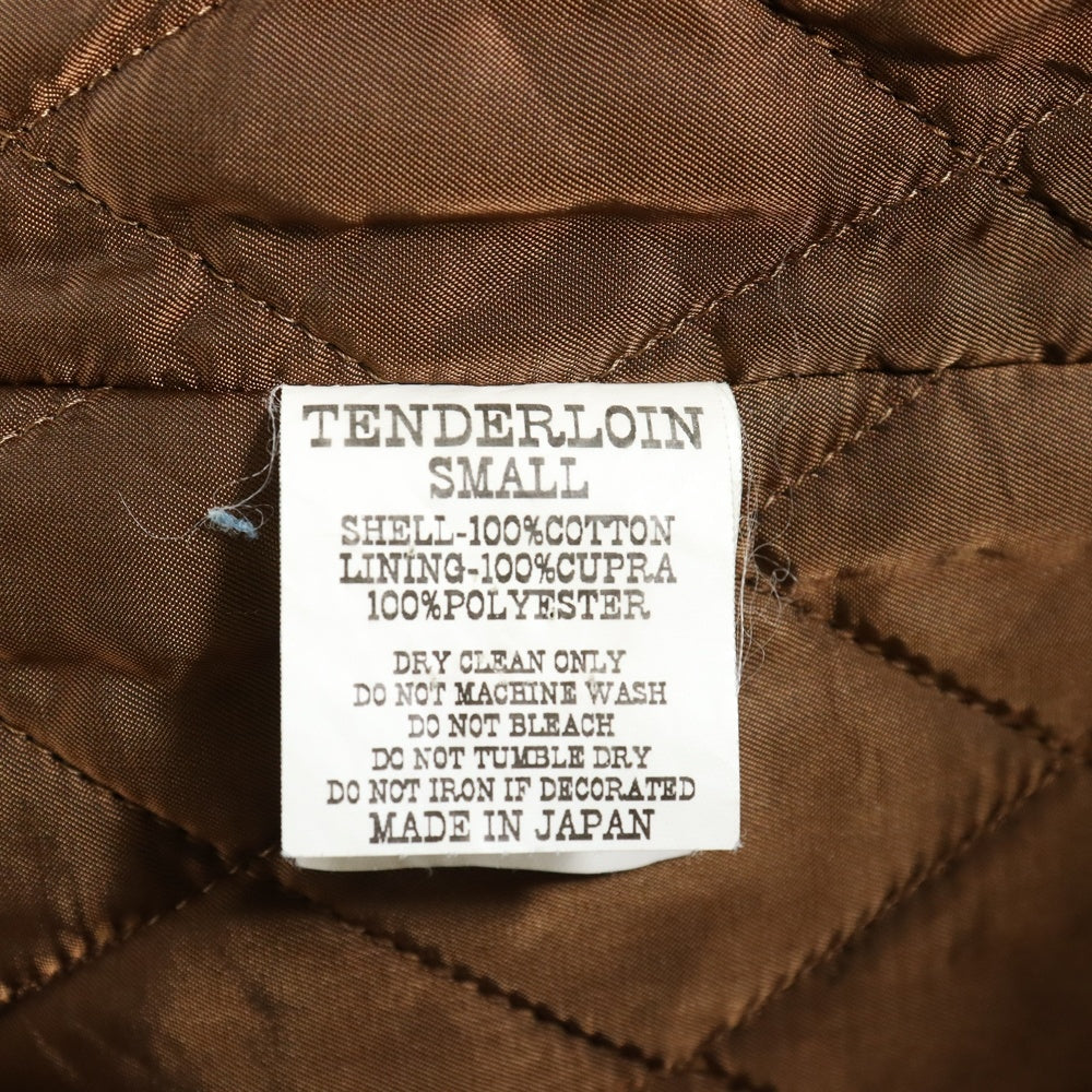 TENDERLOIN(テンダーロイン) キルティングライナー コーデュロイ ジップアップジャケット ブルゾン ブラウン