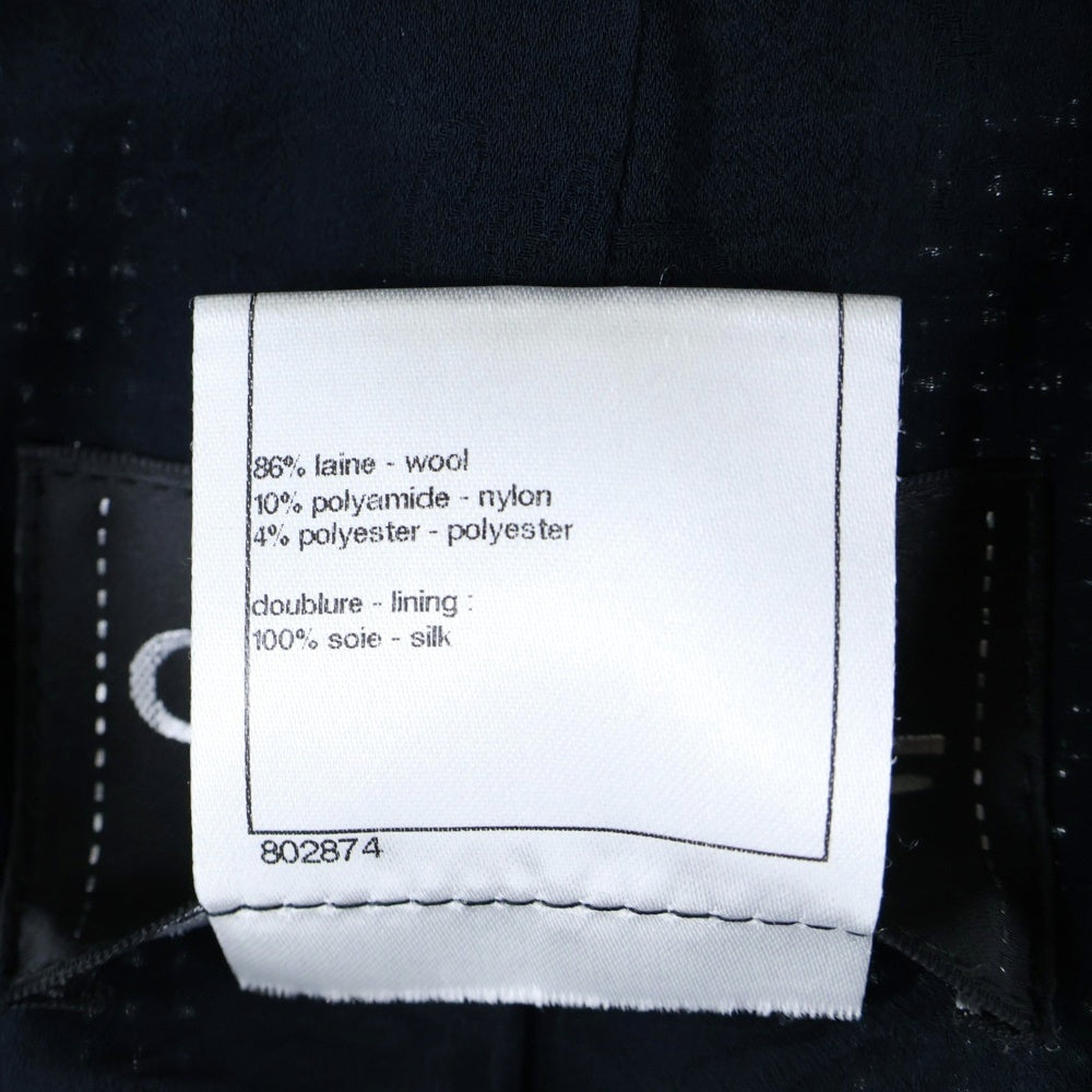CHANEL(シャネル) ココマーク 1B ウール ツイード テーラードジャケット ネイビー レディース P44322V32666