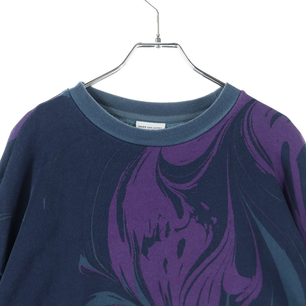 DRIES VAN NOTEN(ドリスヴァンノッテン) 18AW マーブル柄 スウェット ダークグリーン