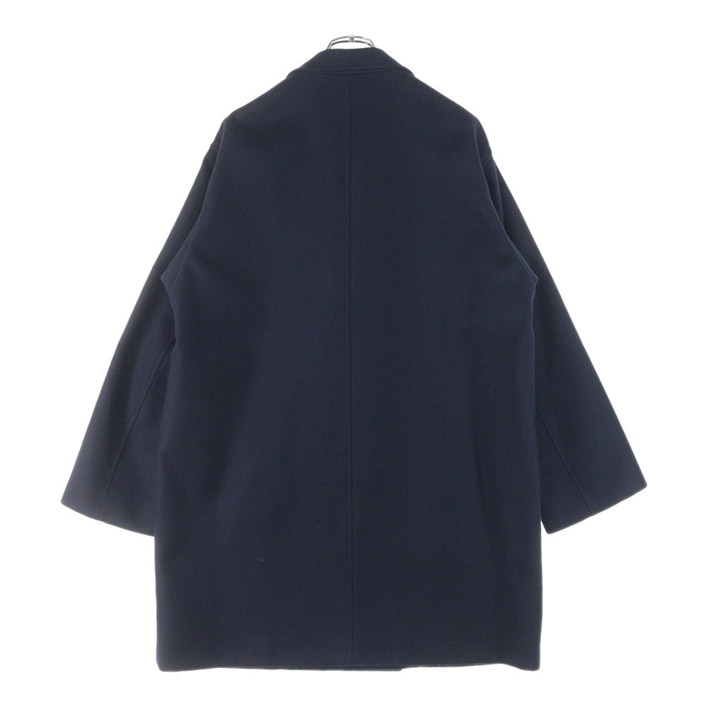 AURALEE(オーラリー) 18AW Light Melton Over Coat ウール ロング ジャケット コート ネイビー