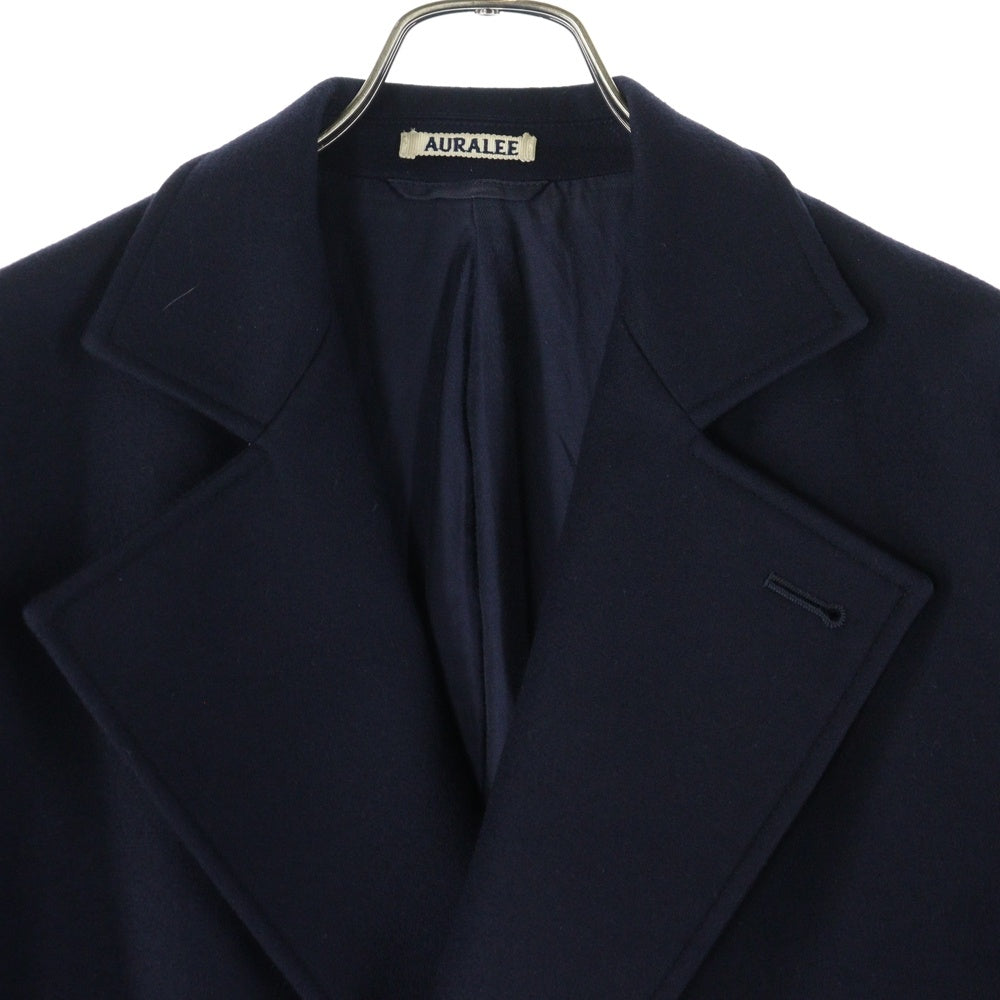 AURALEE(オーラリー) 18AW Light Melton Over Coat ウール ロング ジャケット コート ネイビー
