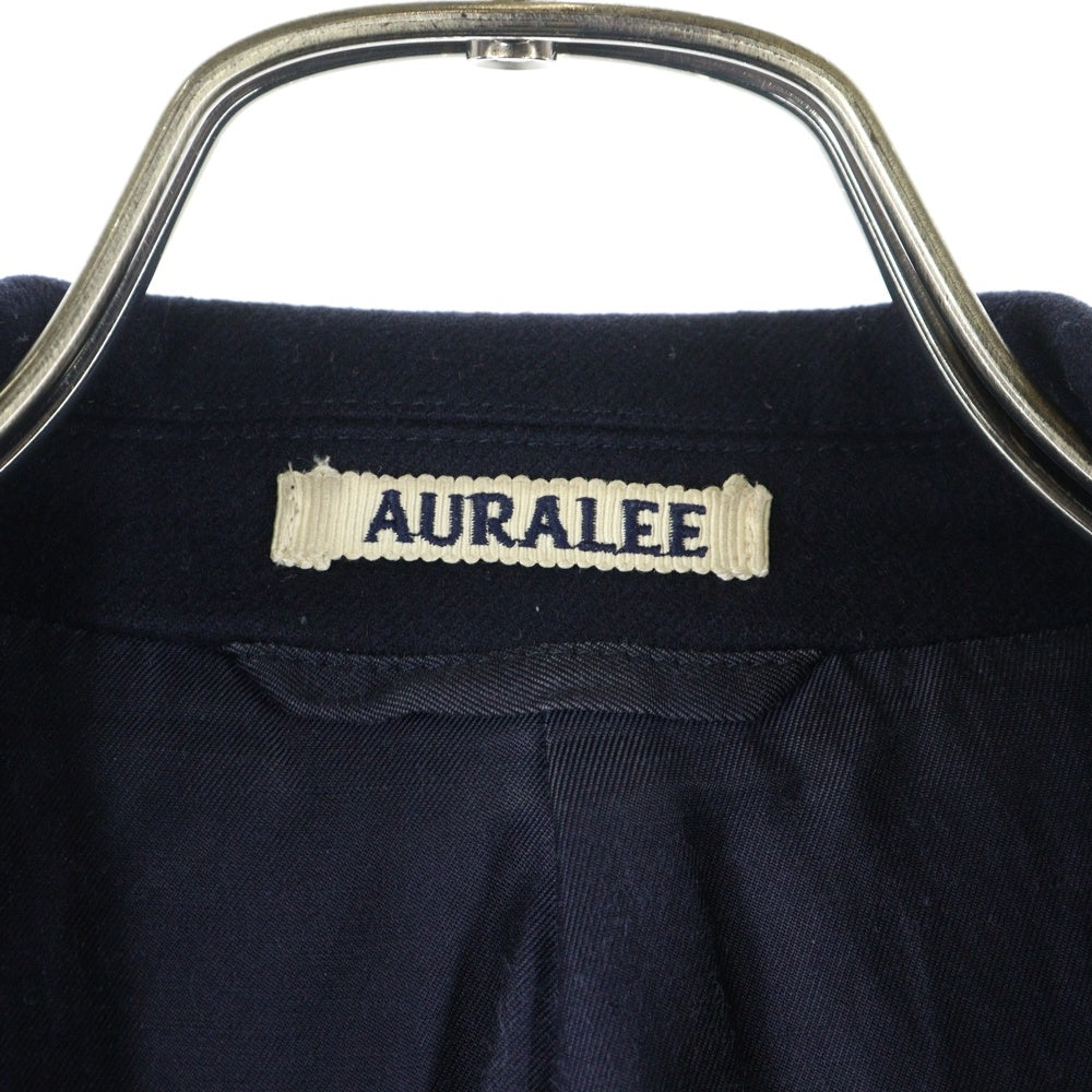 AURALEE(オーラリー) 18AW Light Melton Over Coat ウール ロング ジャケット コート ネイビー
