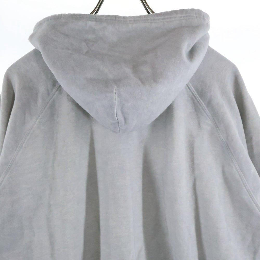 BALENCIAGA(バレンシアガ) 22SS Metal Hoodie Oversized メタルロゴプリントフーディ オーバーサイズプルオーバーパーカー グレー