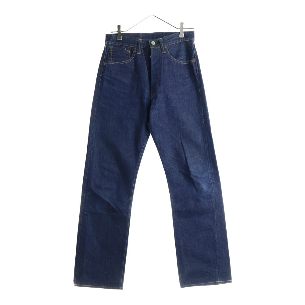 NO BRAND(ノーブランド) ONE PIECE OF ROCK ワンピースオブロック 409XX 初期革パッチ ボタンフライ ストレートデニムパンツ インディゴ