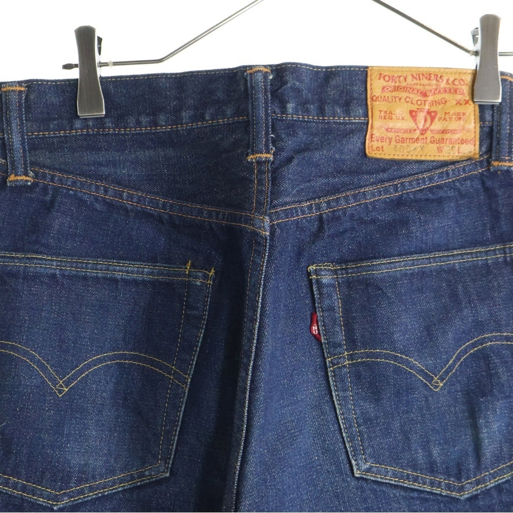 NO BRAND(ノーブランド) ONE PIECE OF ROCK ワンピースオブロック 409XX 初期革パッチ ボタンフライ ストレートデニムパンツ インディゴ
