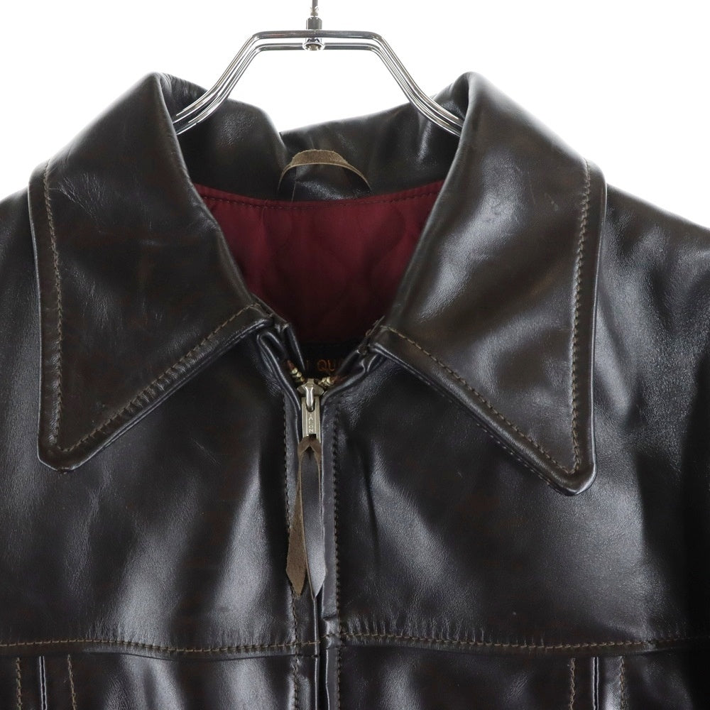 THE REAL McCOY'S(ザリアルマッコイ) ×HARLEY DAVIDSON ハーレーダビッドソン ホースレザー 馬革 キルティングライナー レザーカーコート ジャケット ブラウン