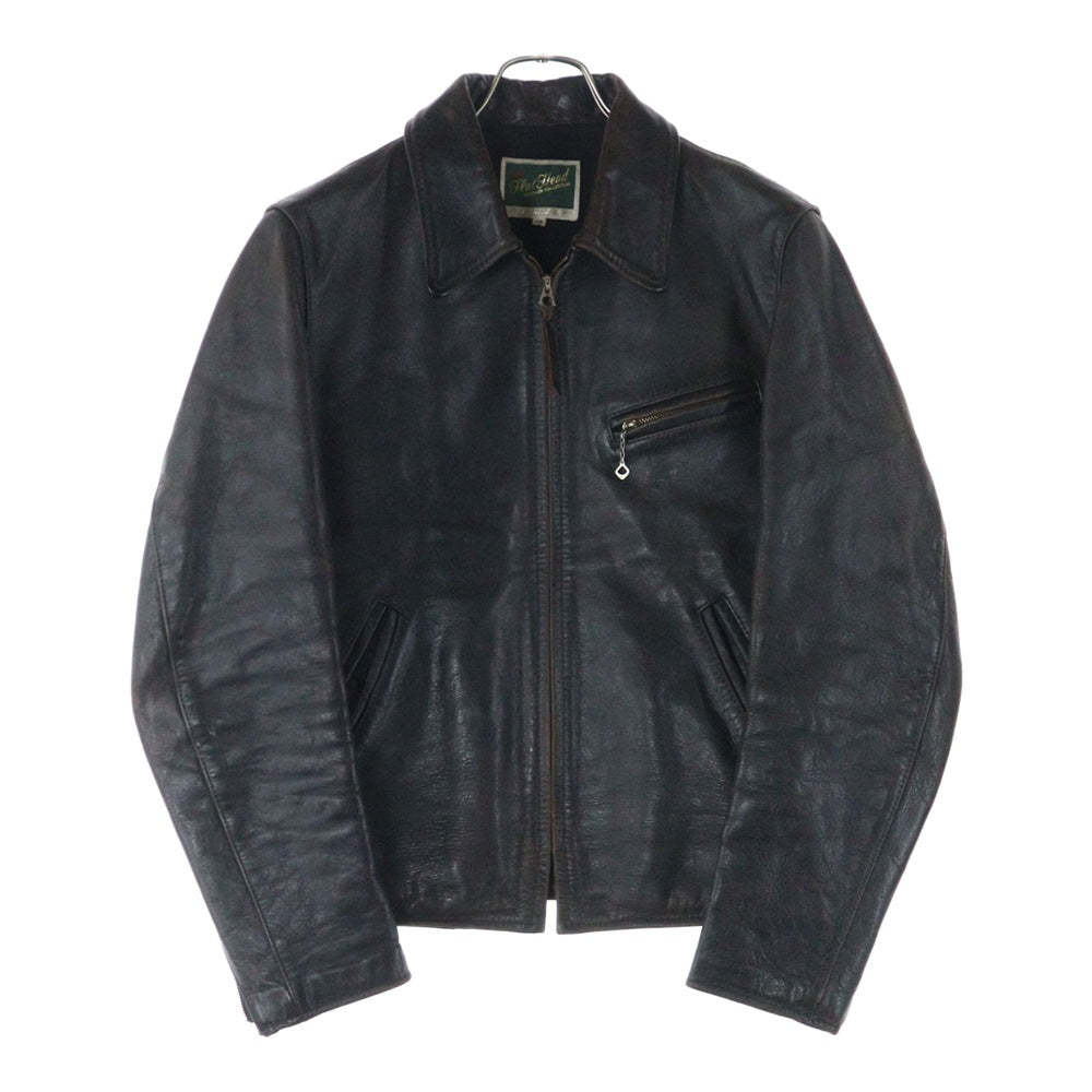 フラットヘッド シングルライダースジャケット ホースハイド S38