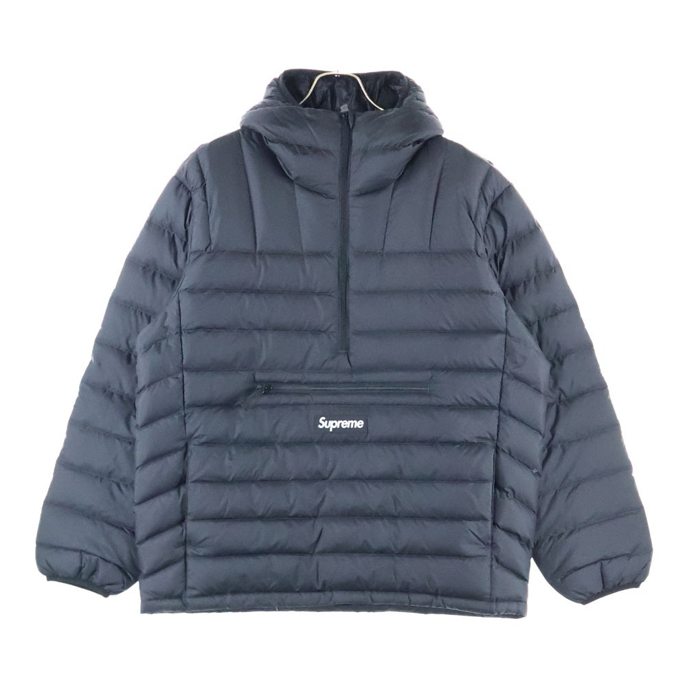 SUPREME(シュプリーム) 24SS ×PERTEX Micro Down Half Zip Hooded Pullover マイクロダウン ハーフジップ ジャケット ブラック