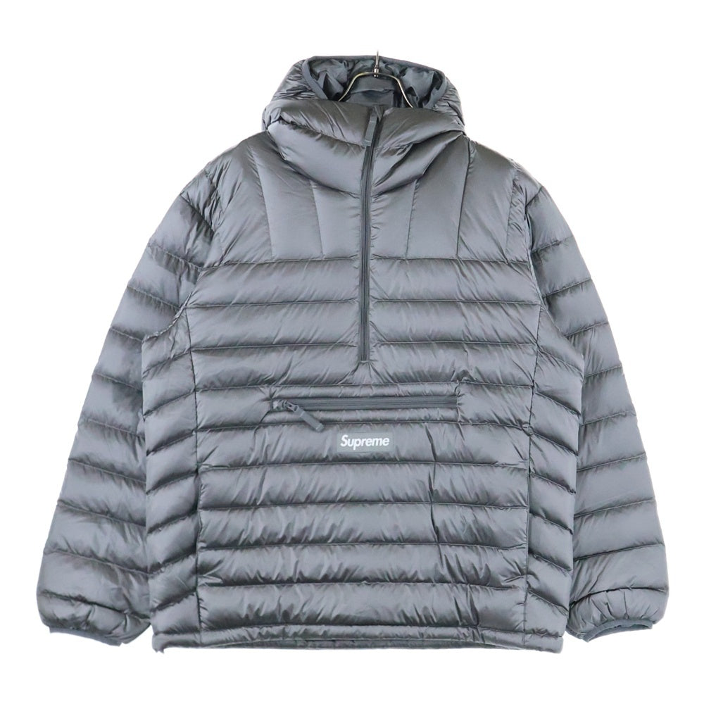 SUPREME(シュプリーム) 24SS ×PERTEX Micro Down Half Zip Hooded Pullover マイクロダウン ハーフジップ ジャケット シルバー