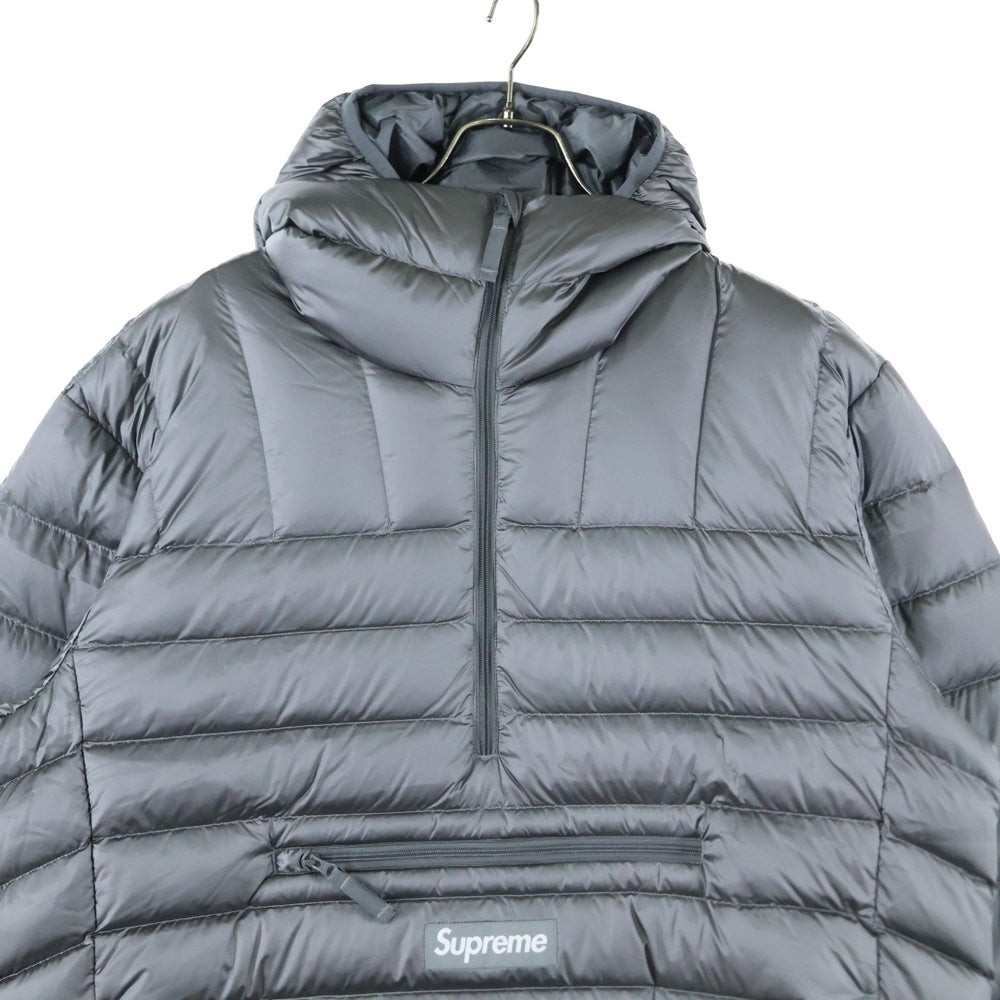 SUPREME(シュプリーム) 24SS ×PERTEX Micro Down Half Zip Hooded Pullover マイクロダウン ハーフジップ ジャケット シルバー