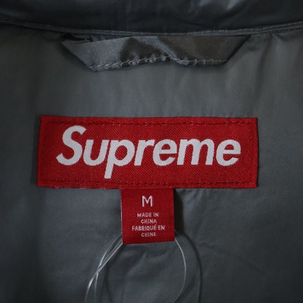 SUPREME(シュプリーム) 24SS ×PERTEX Micro Down Half Zip Hooded Pullover マイクロダウン ハーフジップ ジャケット シルバー